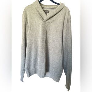 EUC, Nordstrom Men’s Rack Gray Shawl neck, size large, sweater, cotton/polyester